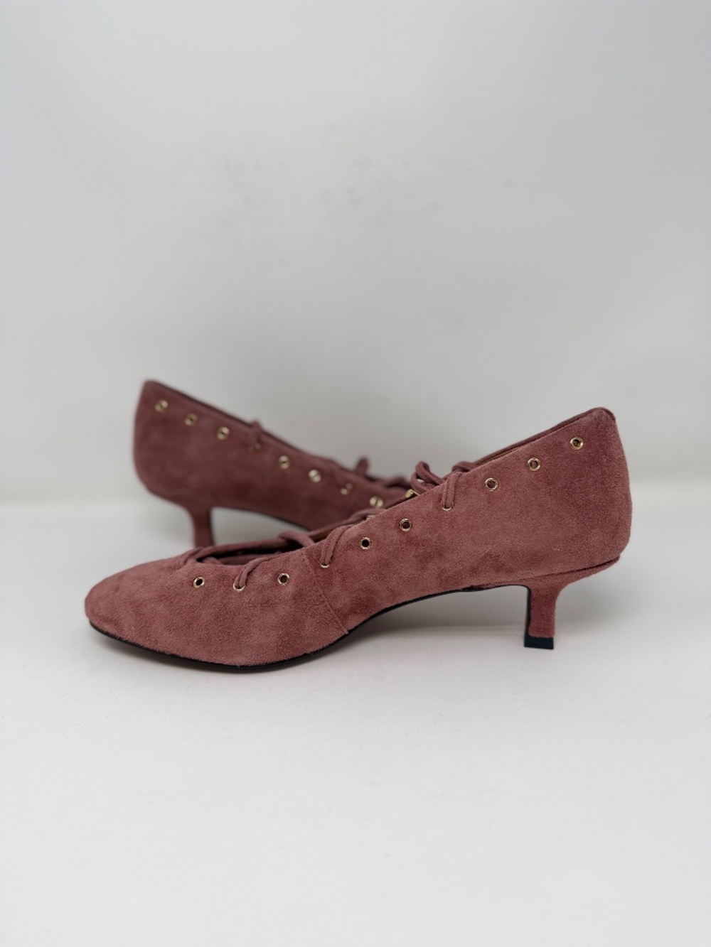 New Madewell The Remy Lace Up Pump Rosy Mauve Sz 8 - Picture 11 of 13